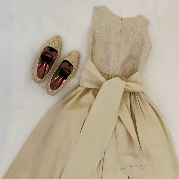 Cream Embroidered Dress - Picture 5 of 5